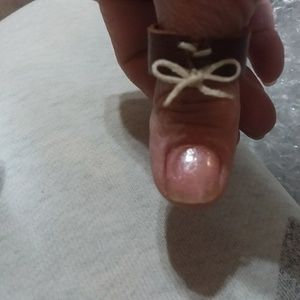 Brown leather corset ring SZ 8 . Handmade